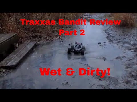 traxxas bandit rc in mud